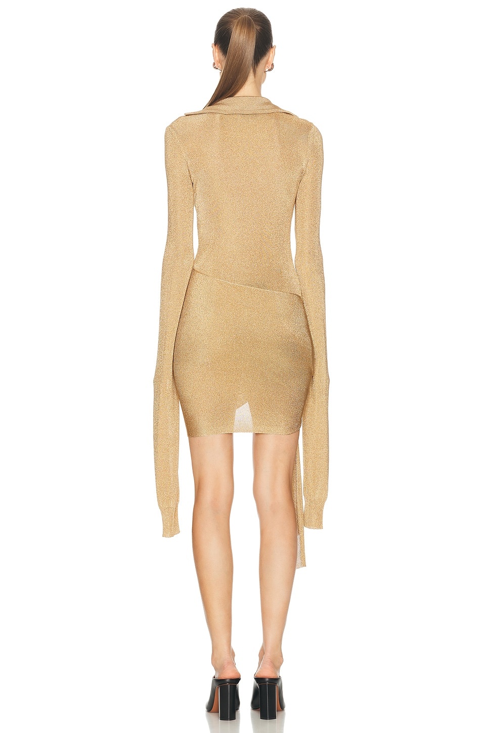 Knotted Sleeved Dress - 4