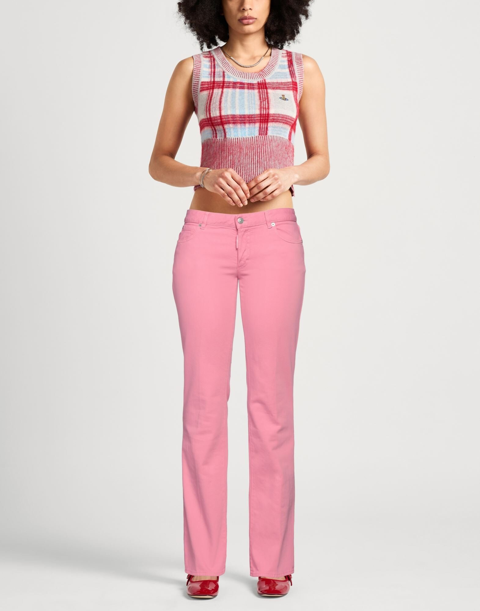 Pink Women's Denim Pants - 2