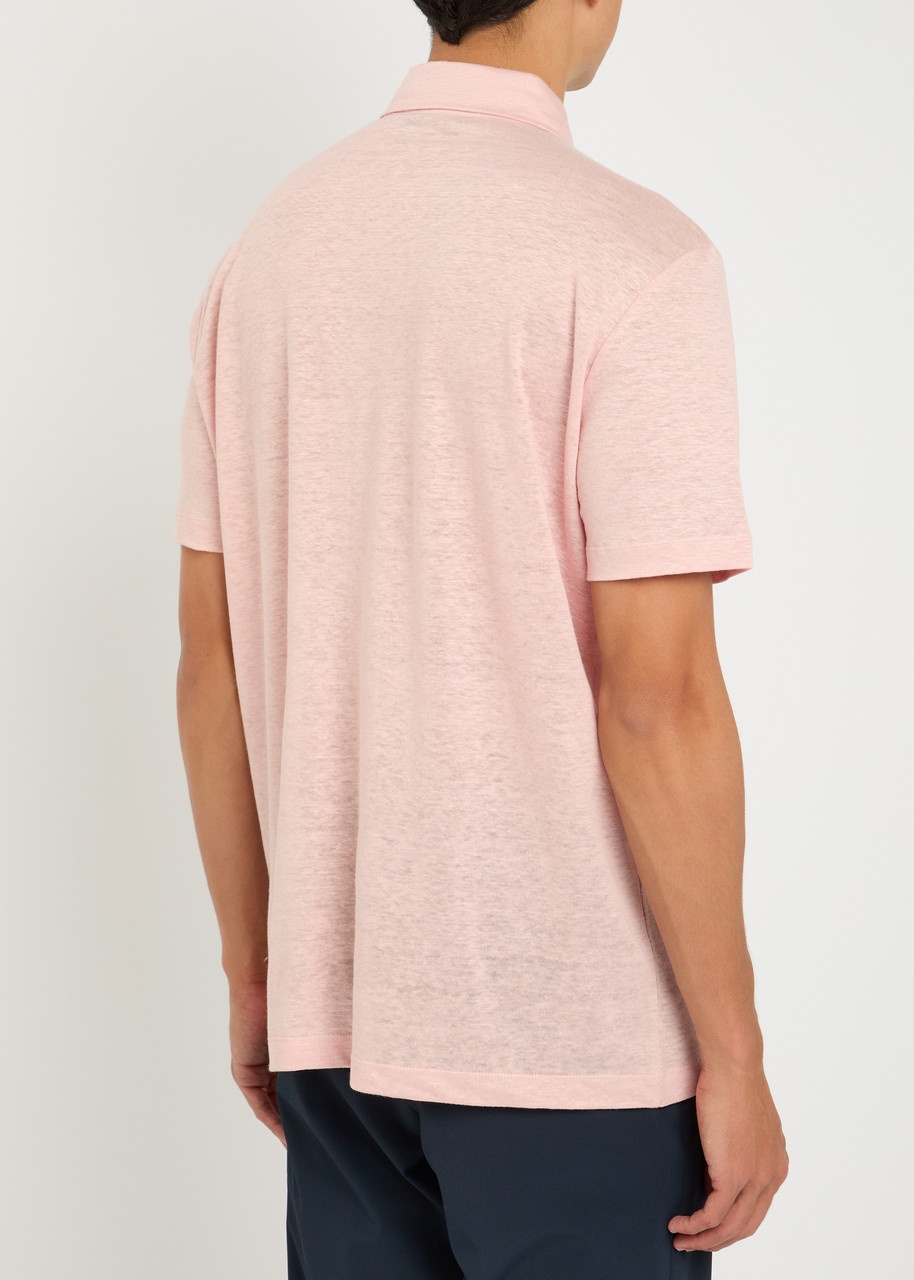 Boss X David Beckham Linen Polo Shirt - 3