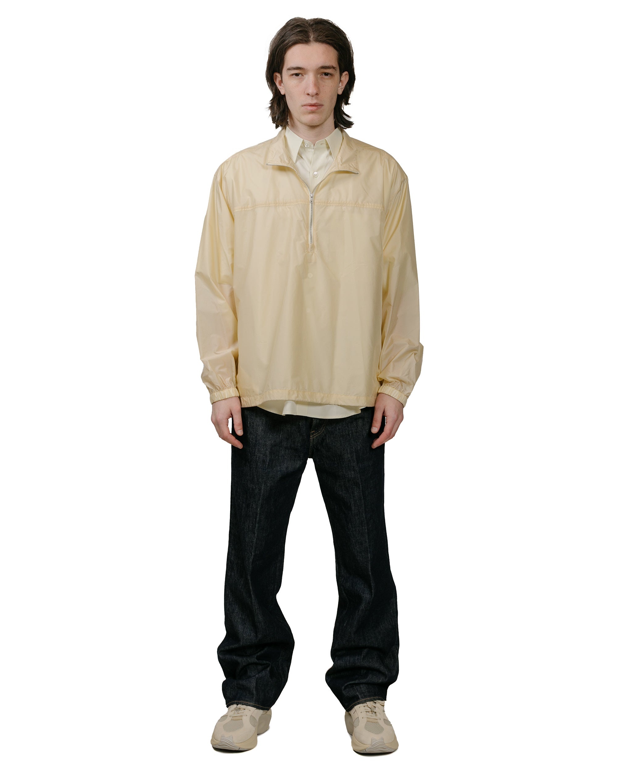Light Nylon Half Zip Pullover Light Yellow - 4