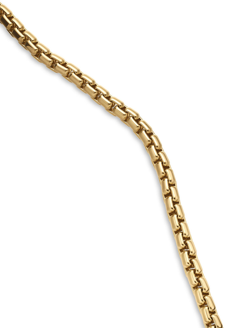 Men's Box Chain Necklace in 18K Yellow Gold, 7.5MM - Gold 3