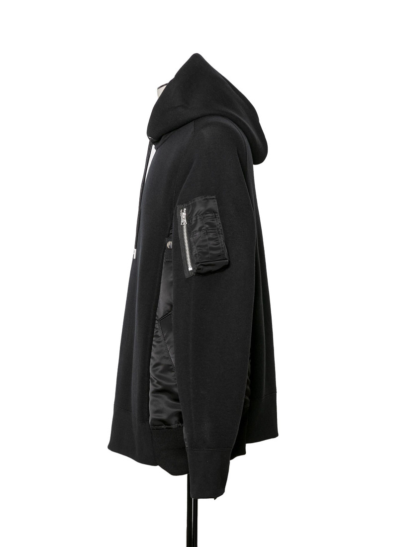 sacai Sponge Sweat x Nylon Twill Hoodie outlook