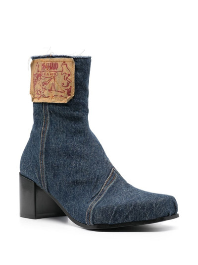 MAGLIANO 75mm denim ankle boots outlook