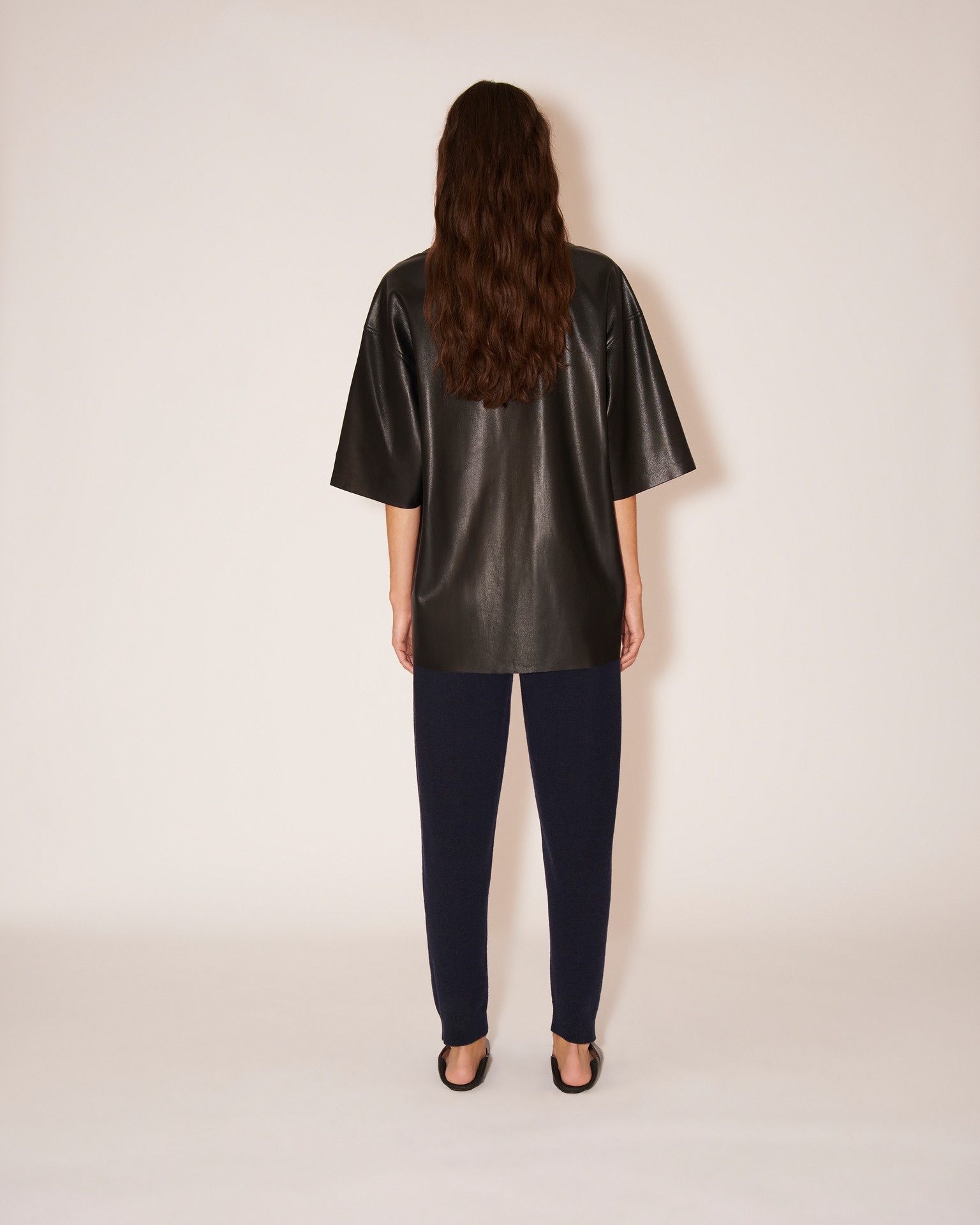 ROQUE - Vegan leather shirt - Black - 5