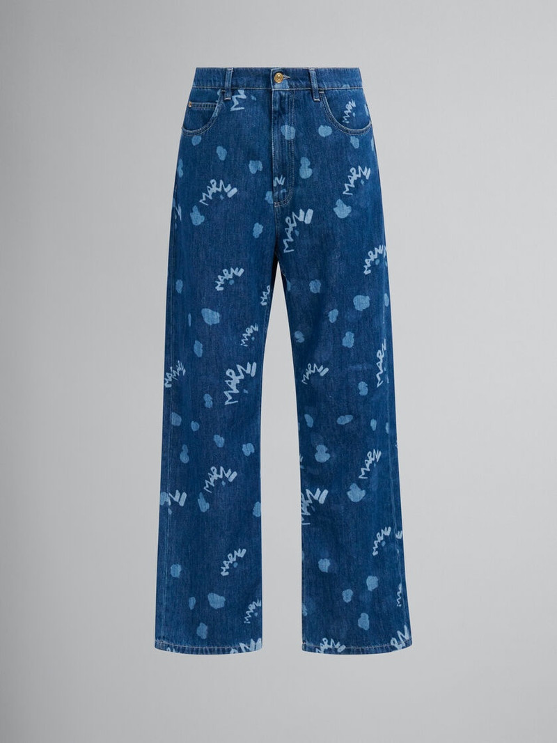 BLUE DENIM JEANS 와 MARNI DRIPPING PRINT 1