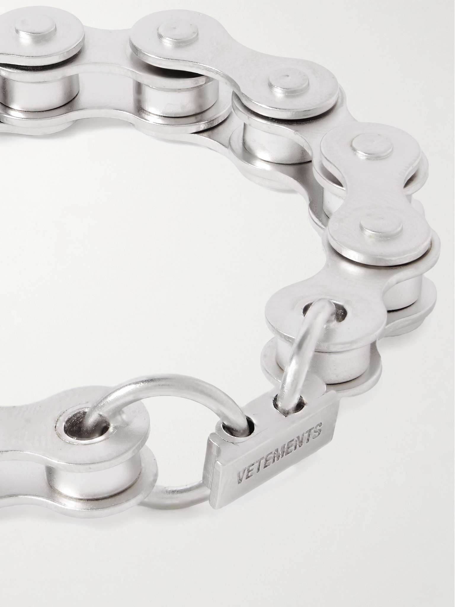 VETEMENTS Biker Silver Tone Chain Bracelet REVERSIBLE