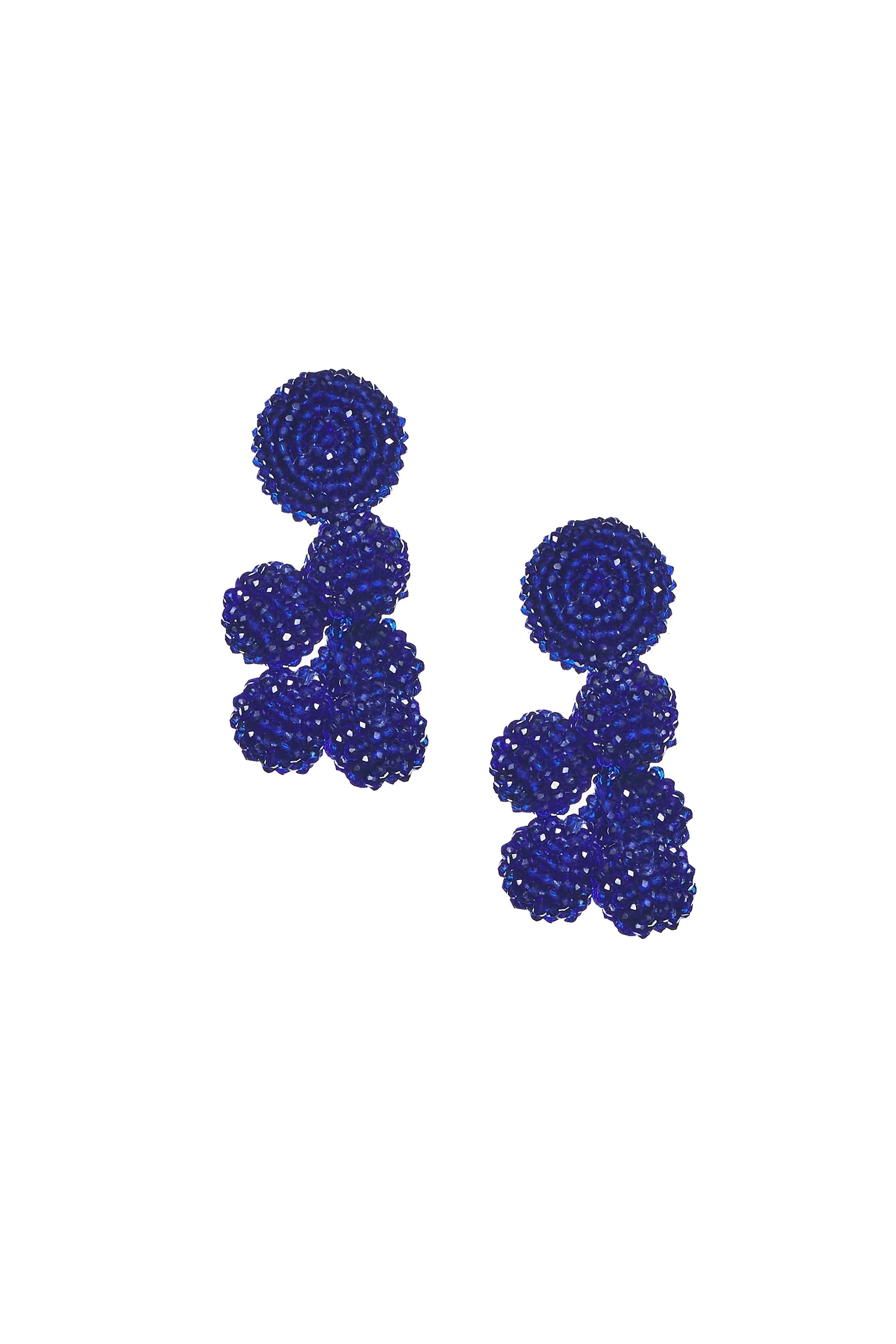 MINI COCONUTS EARRINGS - COBALT - 1