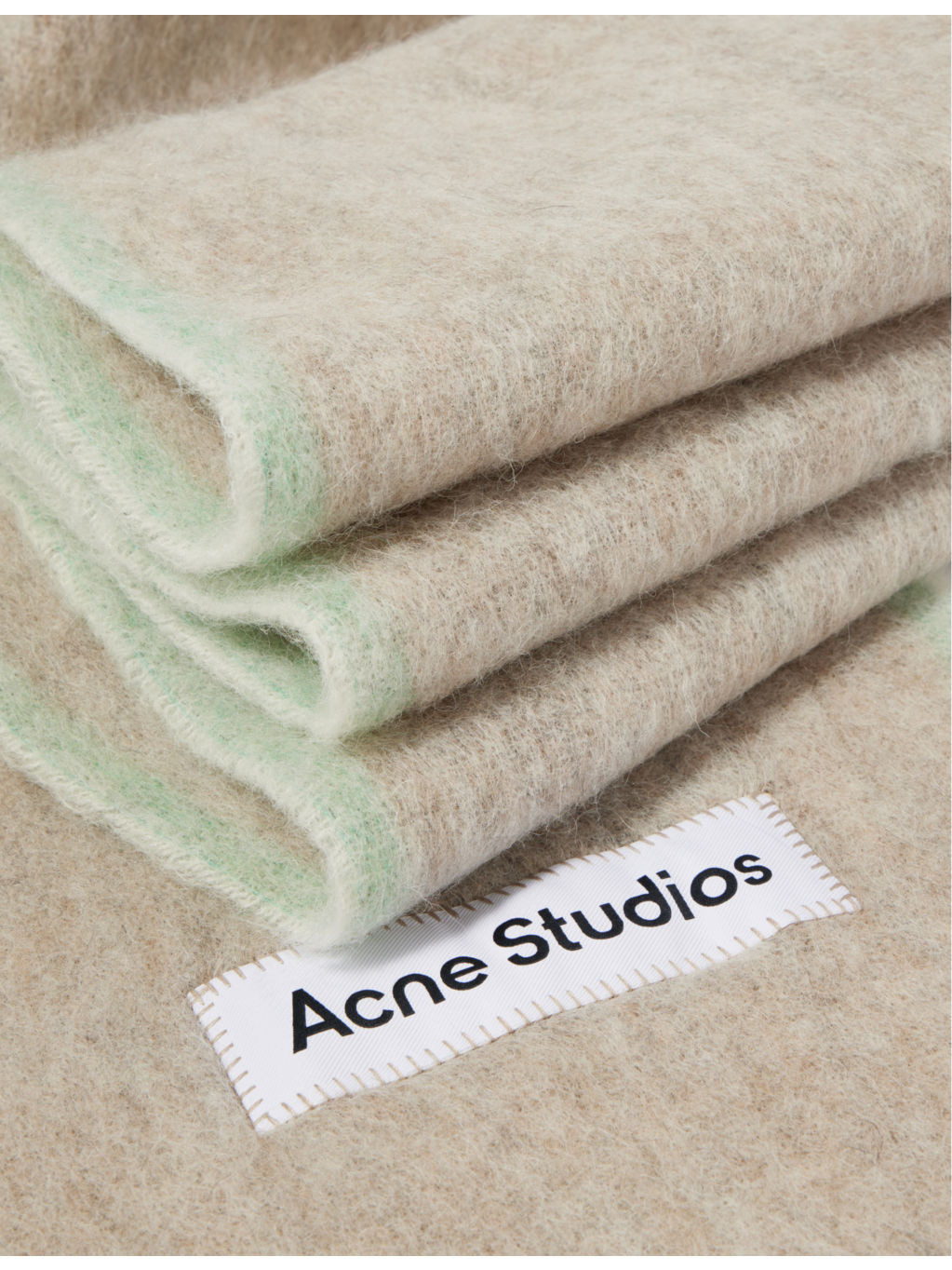 Vally brand-patch wool-blend scarf - 4