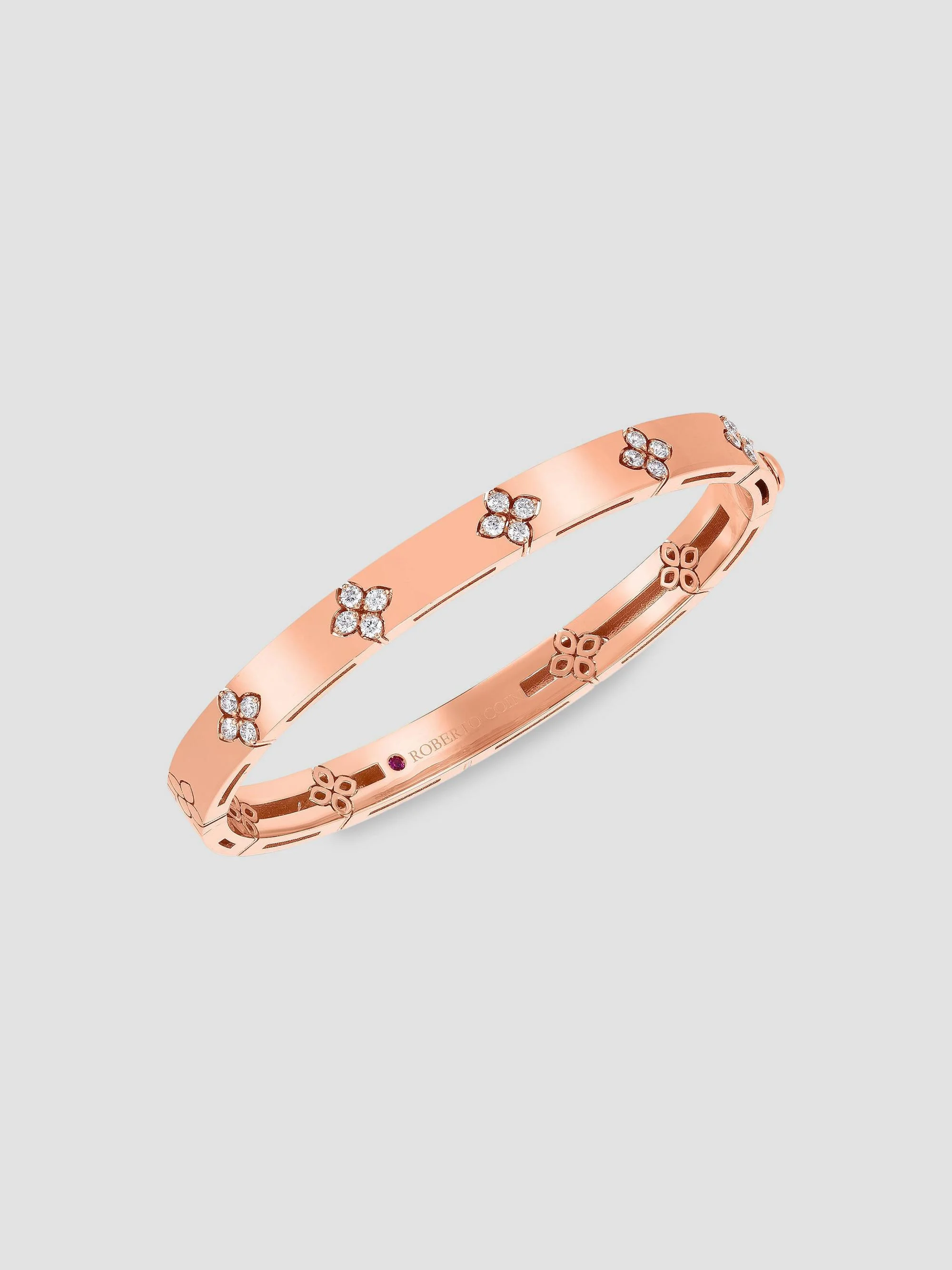 Women's Verona 18K Rose Gold & 0.45 TCW Diamond Hinged Bangle Bracelet - Rose Gold - 1