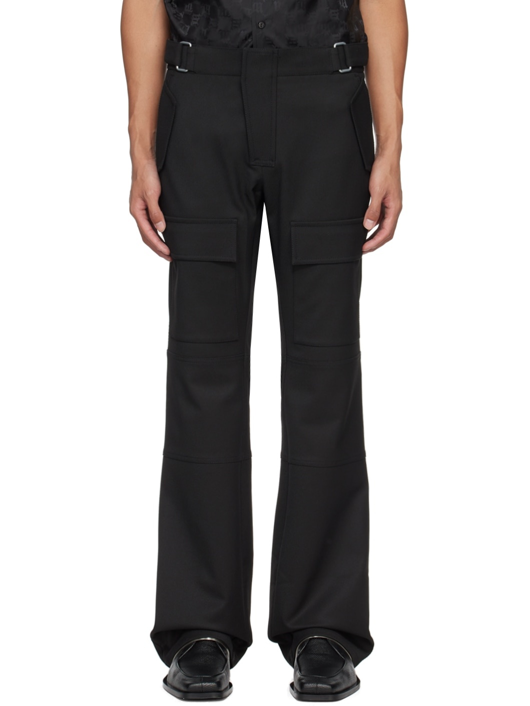 Black Moto Tailoring Cargo Pants - 1