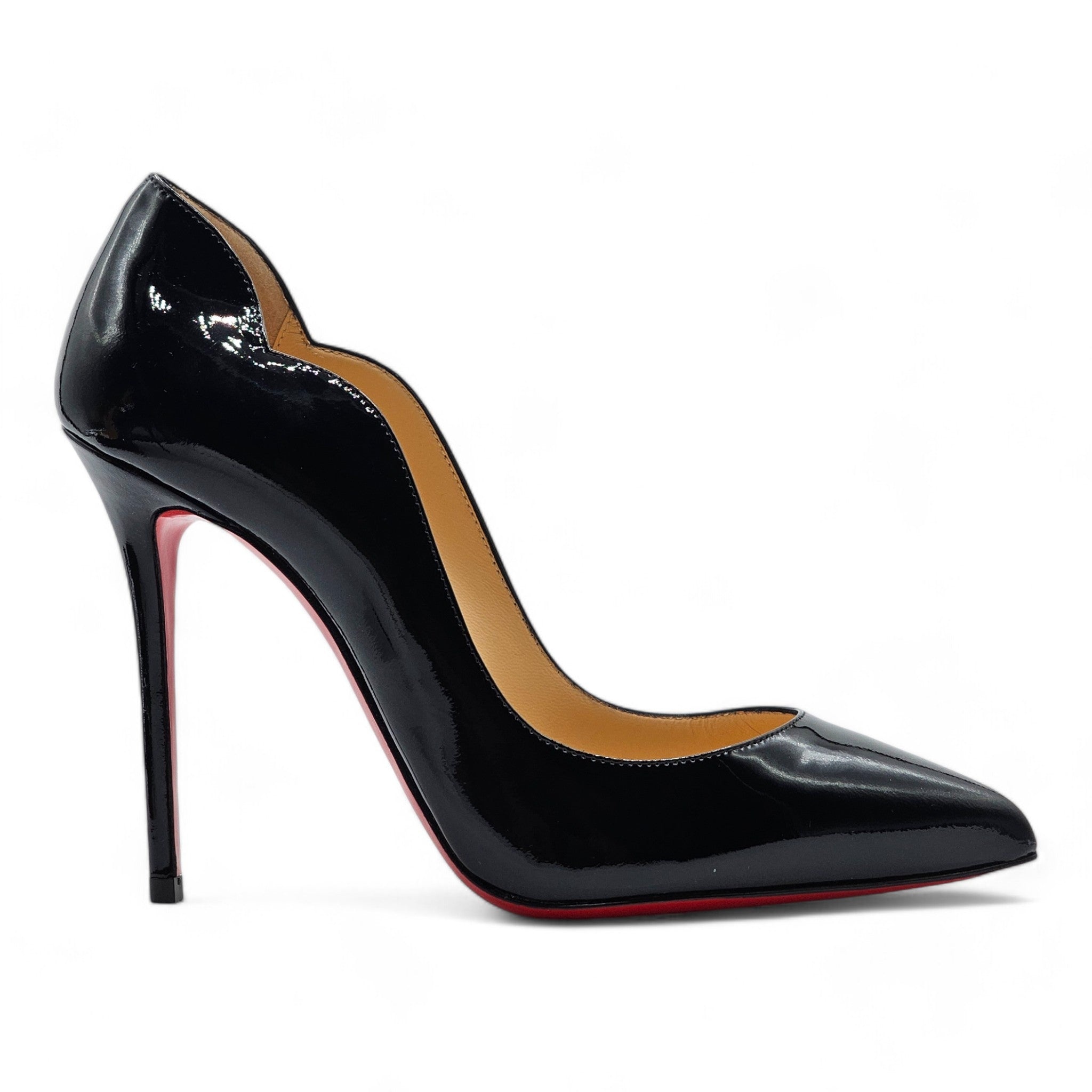 Christian Louboutin Hot Chick Pumps 100mm - Patent Leather - Black - 5