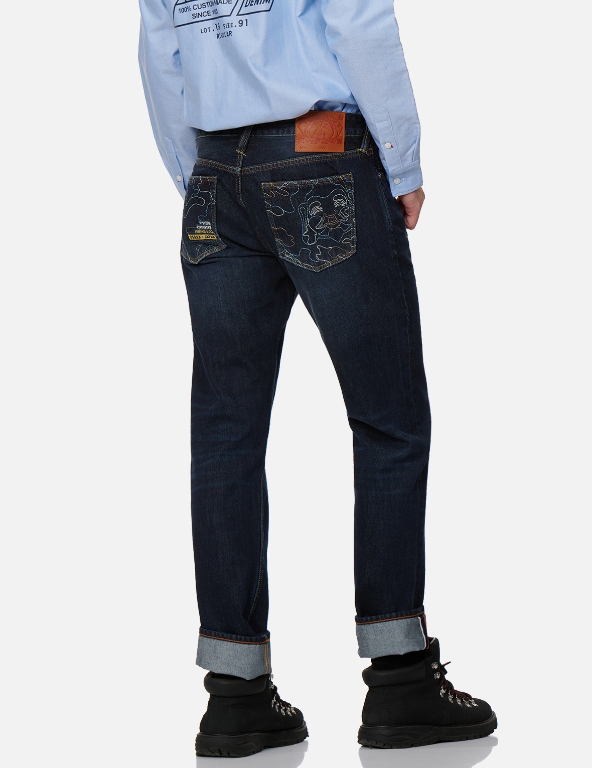 GODHEAD CAMOUFLAGE EMBROIDERY SLIM-FIT JEANS #2010 - 7