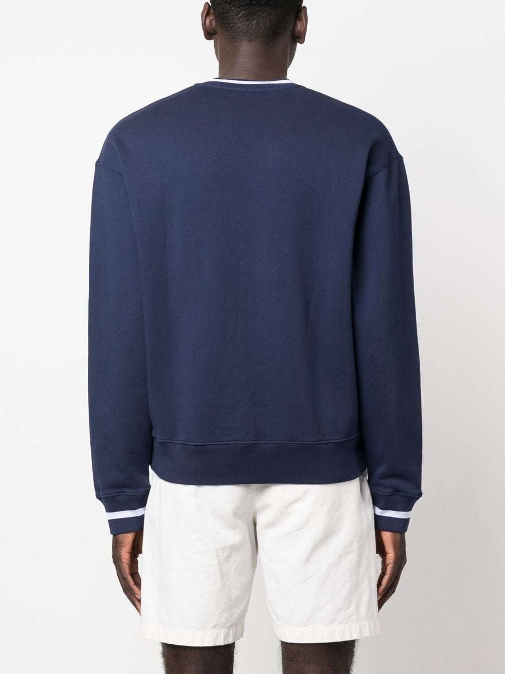 embroidered-logo v-neck jumper - 4
