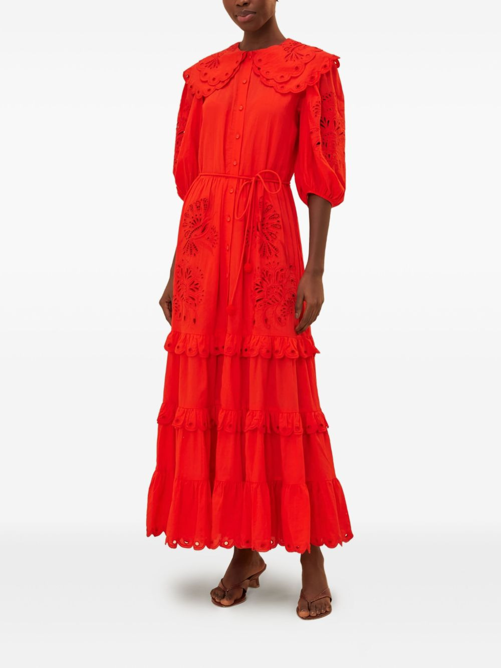 Humming Bird Richelieu maxi dress - 2