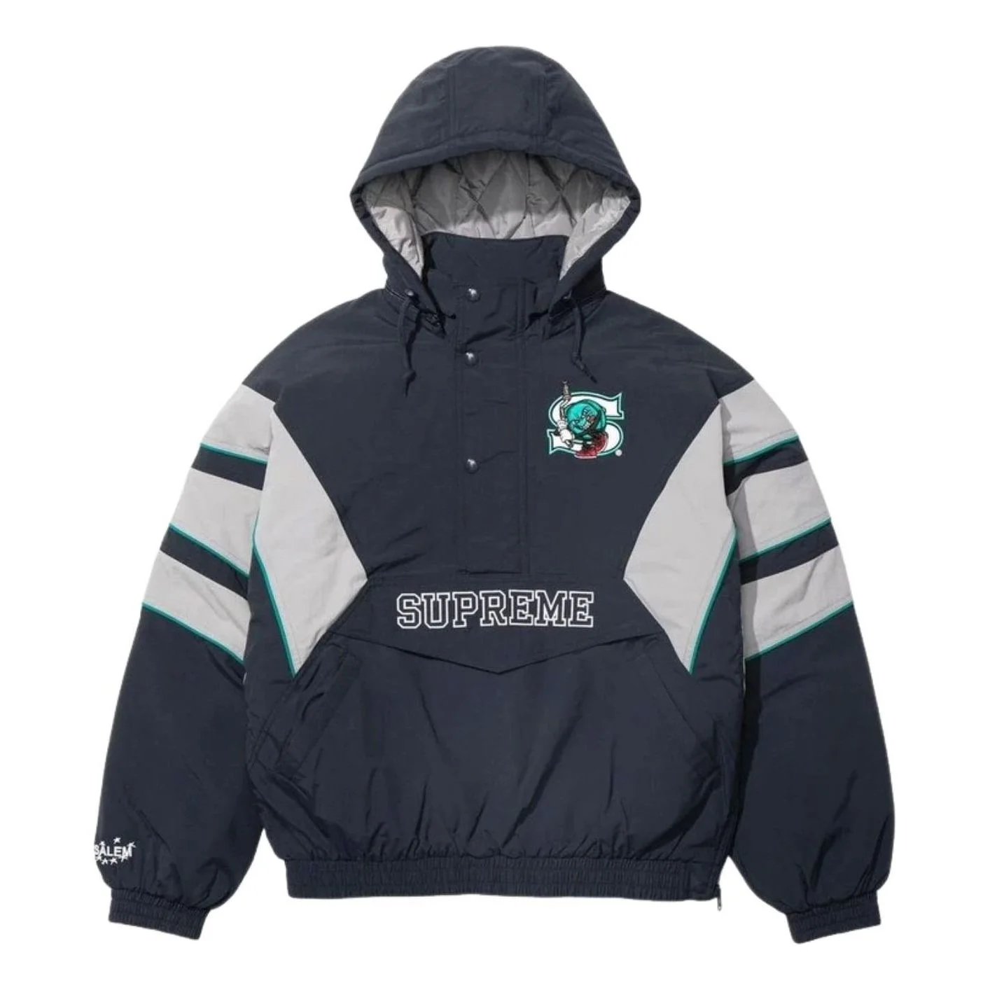 Supreme x SALEM SS26 Half Zip Stadium Jacket 'Navy' SUP-SS26-273-NVY - 1