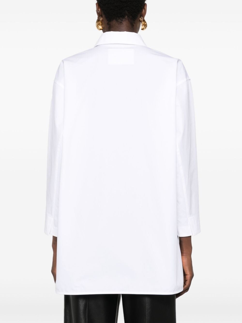 split-cuffs poplin cotton shirt - 4