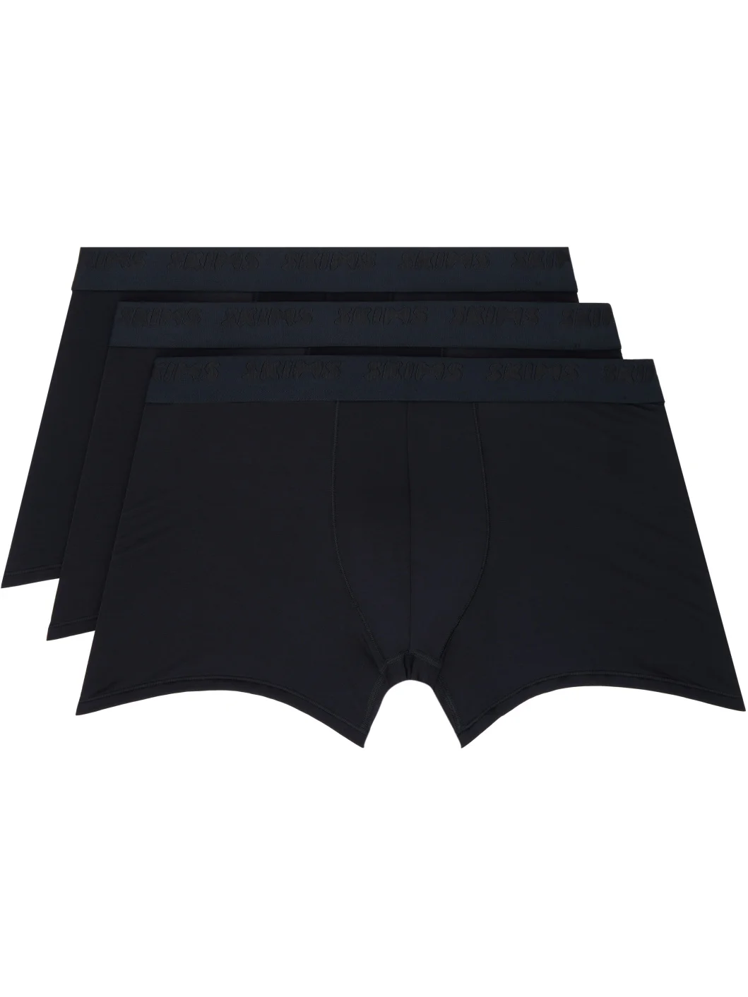 Three-Pack Black SKIMS Stretch 3" Boxer Briefs - 1