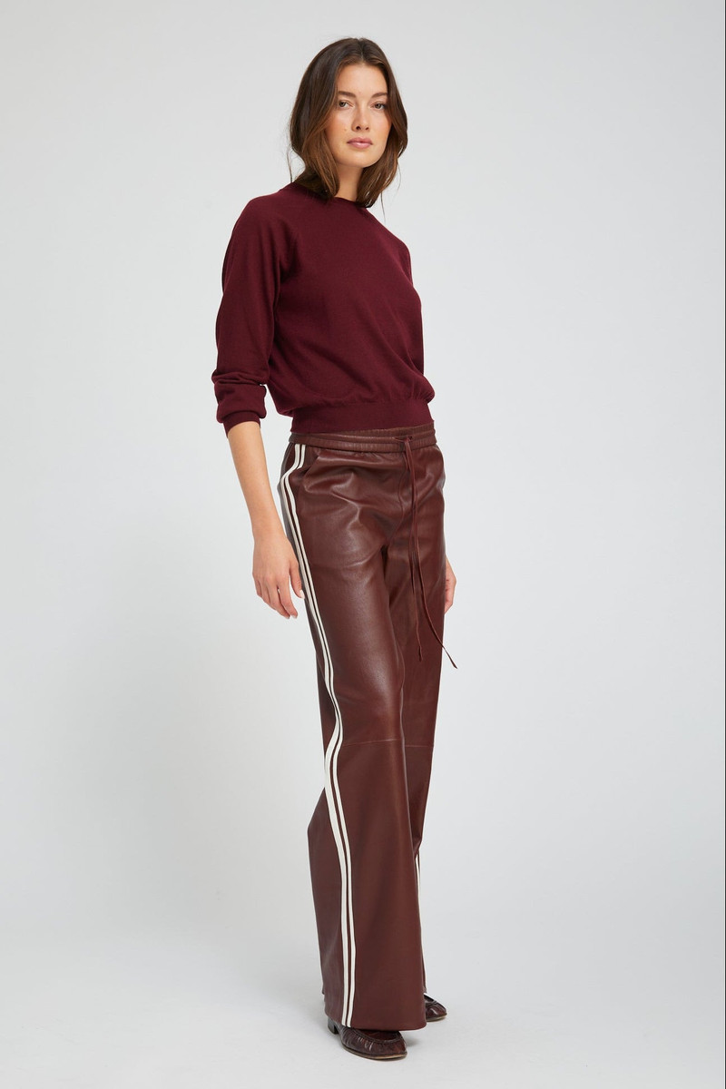 SPRWMN WINE CASHMERE RAGLAN SWEATER outlook