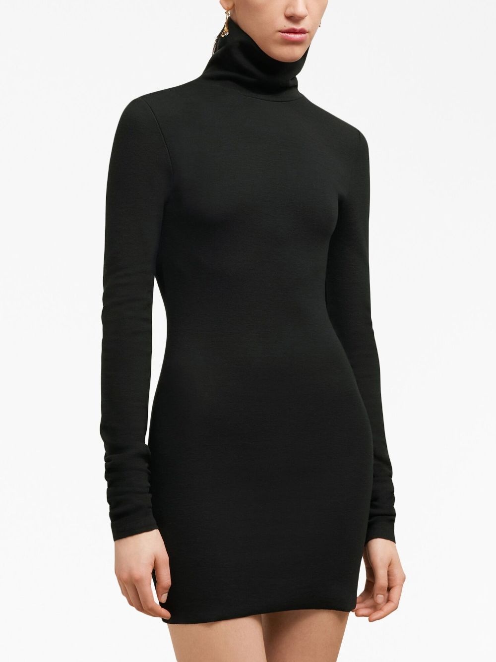 high-neck knitted minidress - 5