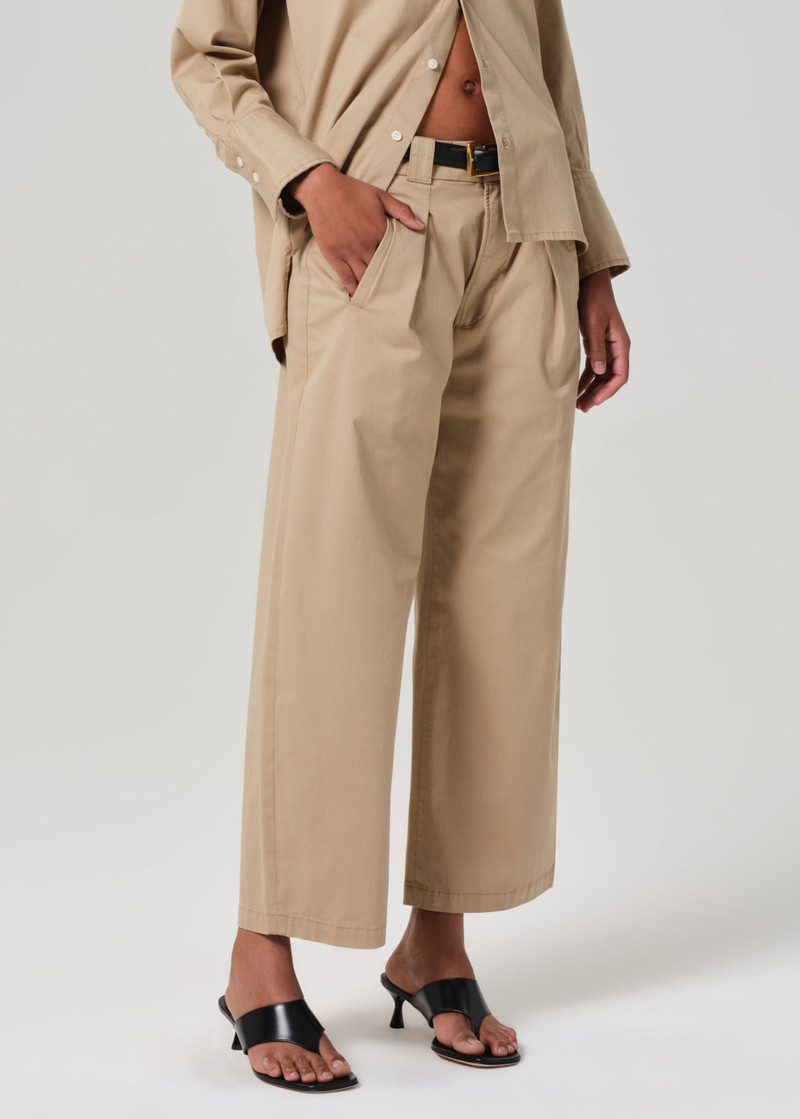 Cara Cropped Pleated Trouser In Catalina 5