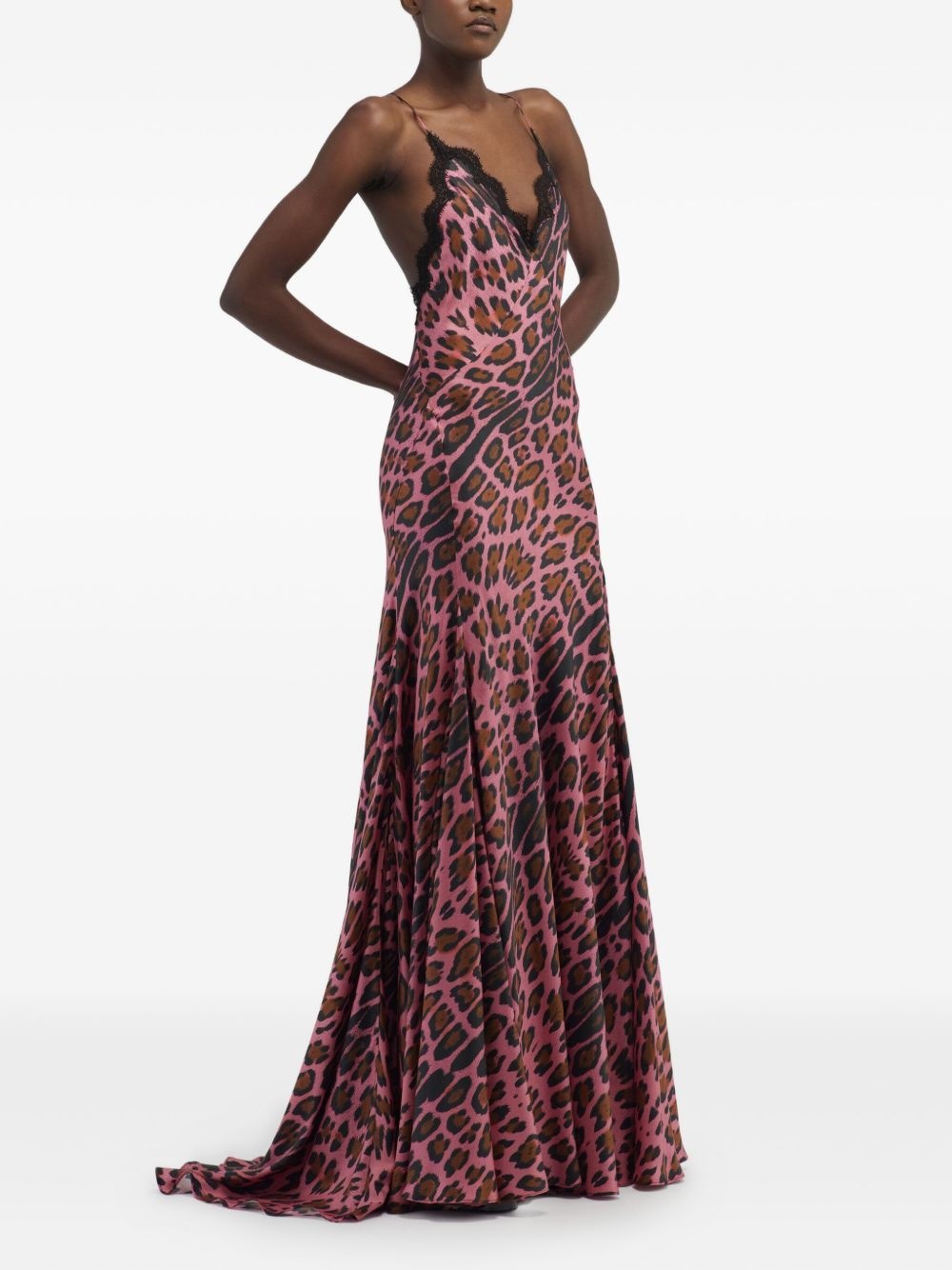 leopard-print maxi dress - 3