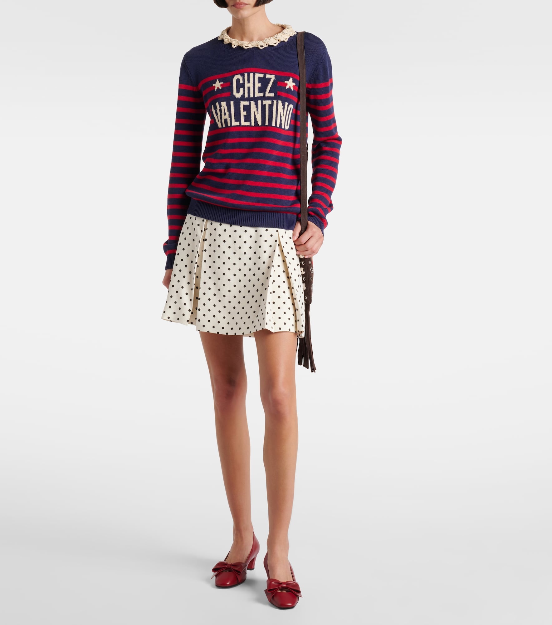 Chez Valentino striped cotton sweater - 2