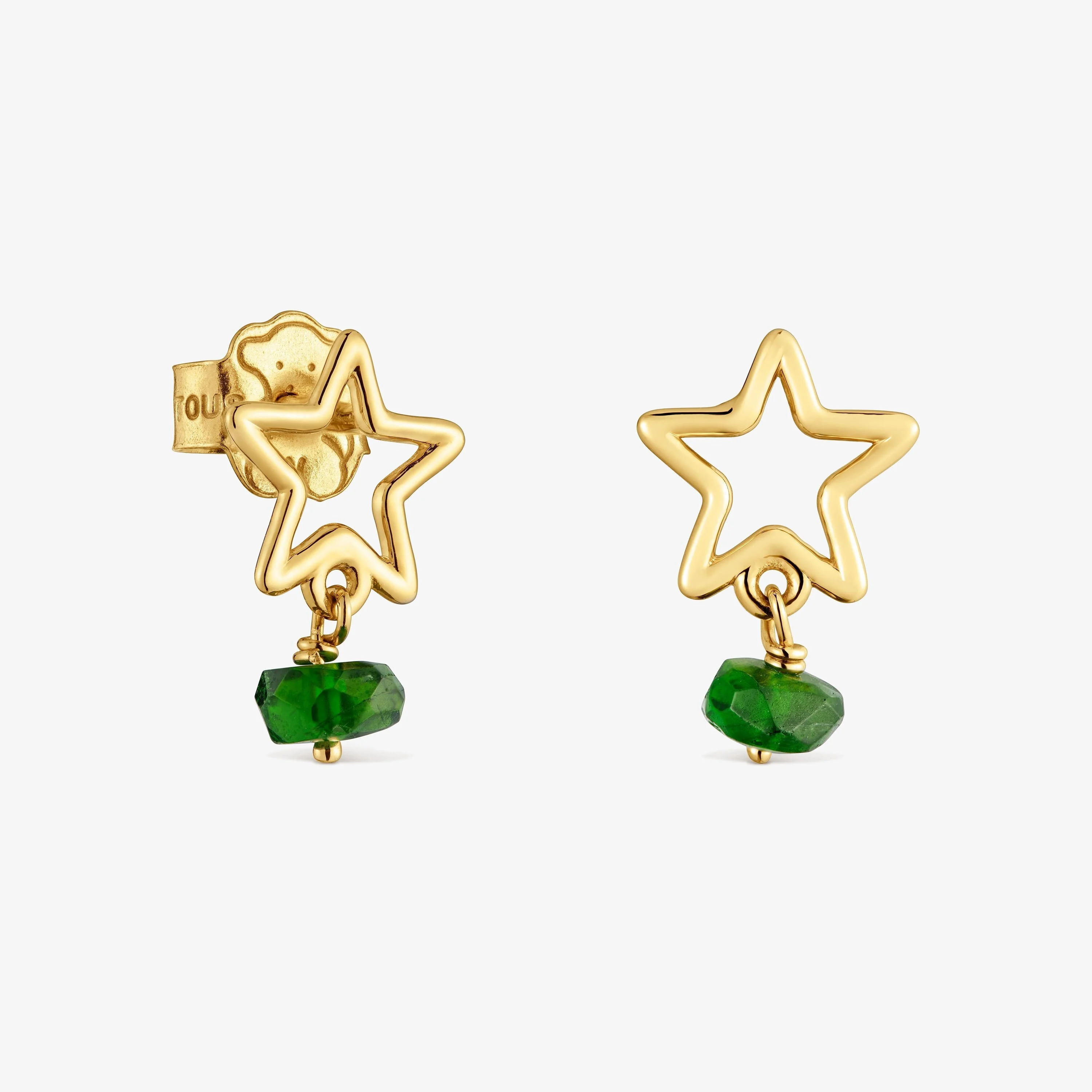 9kt gold and chrome diopside Star earrings TOUS Silueta - 1