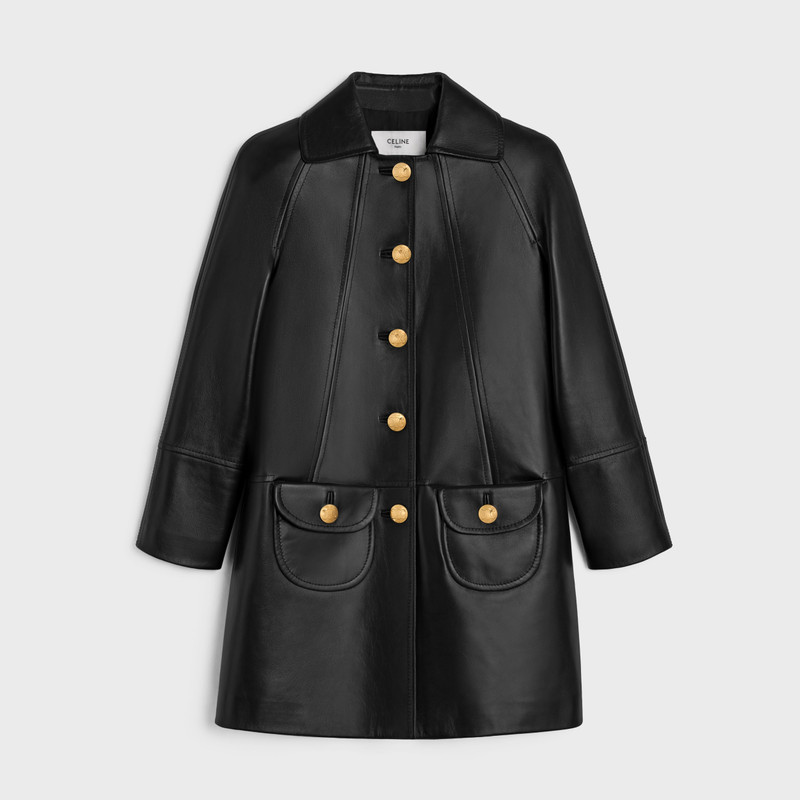 coat with Claudine collar in soft lambskin 1