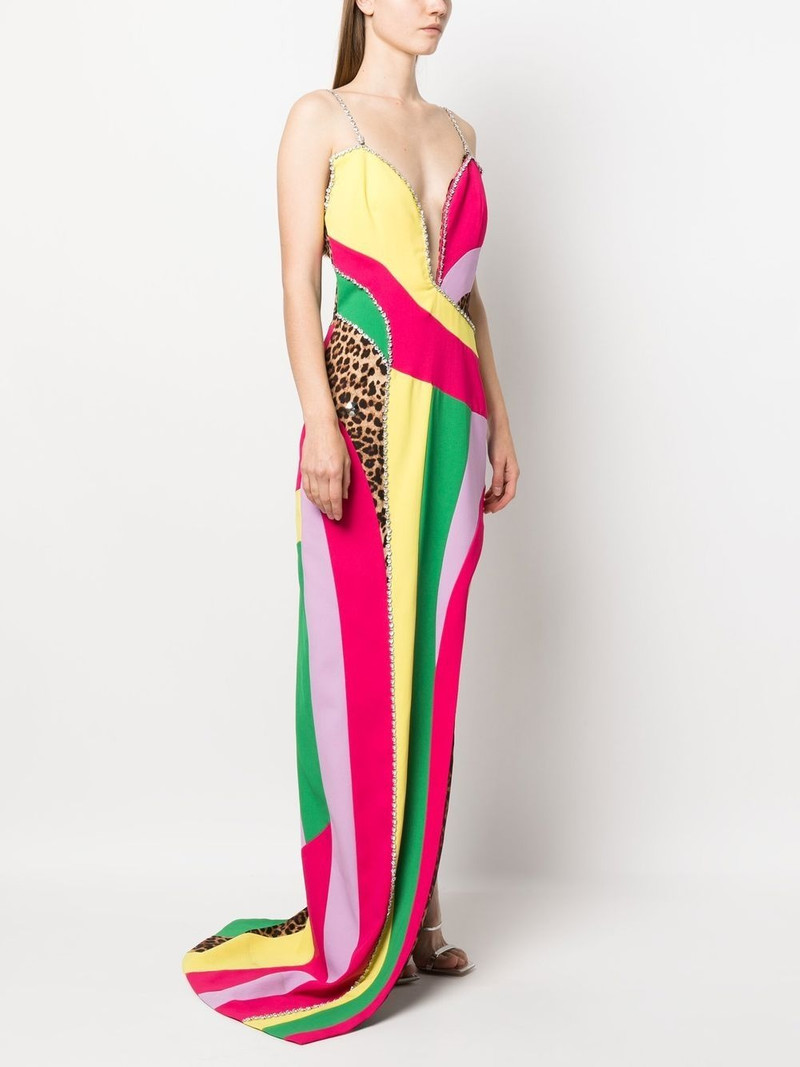 rainbow-patchwork long dress 3