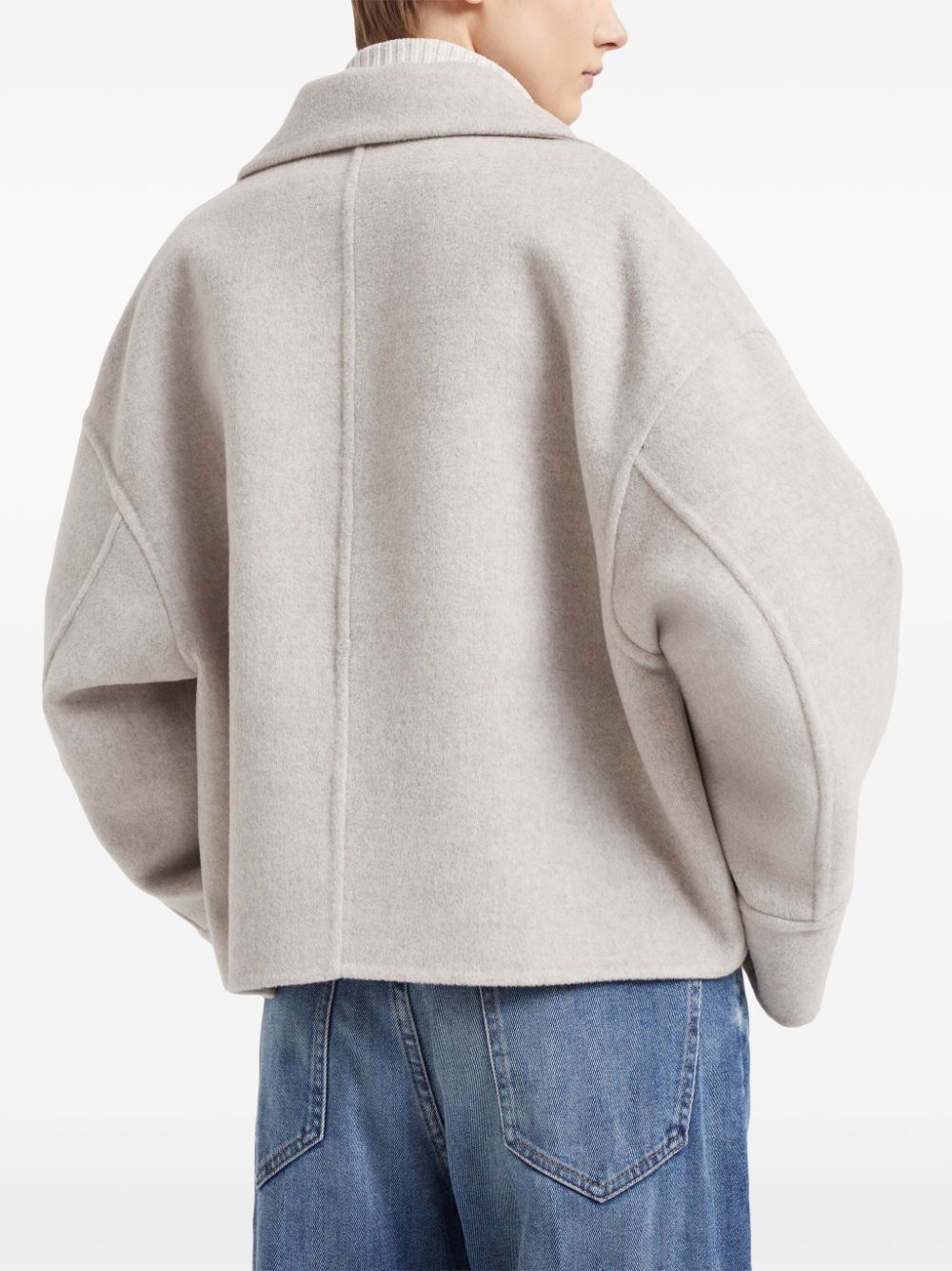 double-breasted peak-lapel jacket - 4