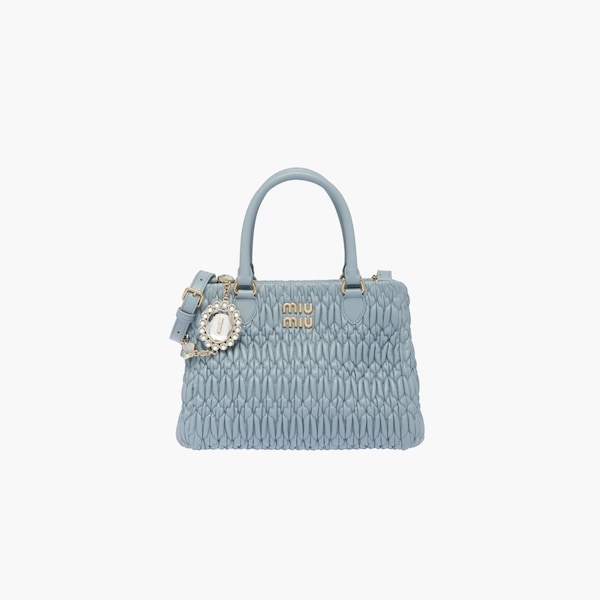 Miu Crystal nappa leather and crystal handbag - 3