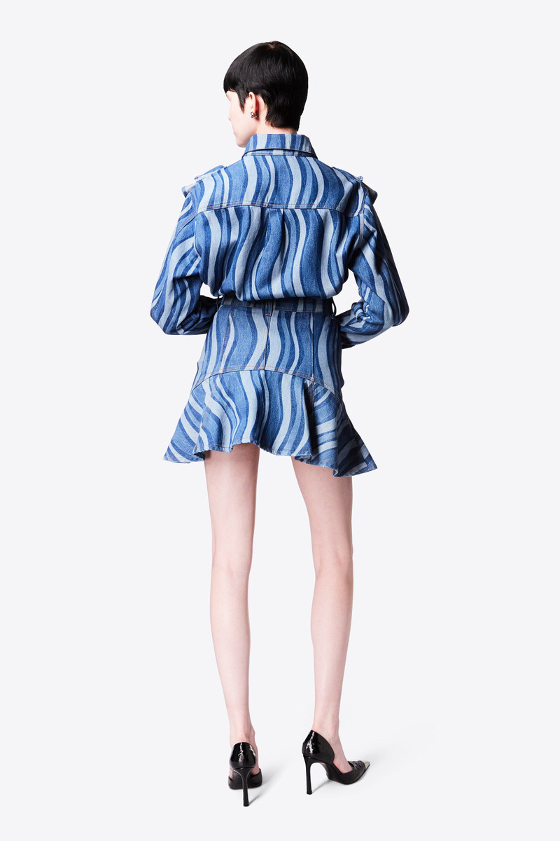SUNRAY DENIM RUFFLE MINI SKIRT 5