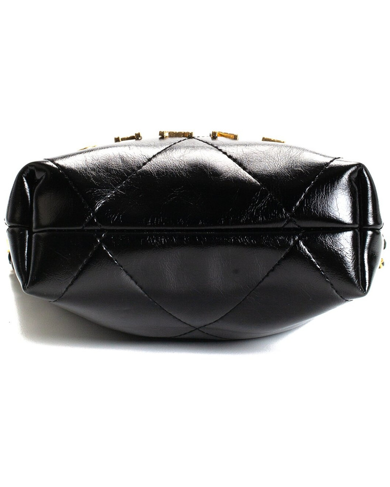 Chanel Black Quilted Mini 22 Hobo Handbag (Authentic Pre-Loved) 3