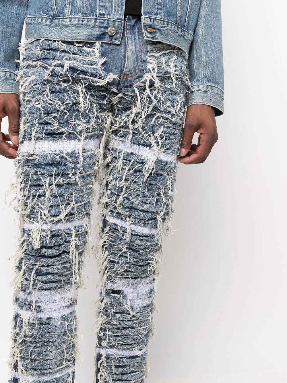 distressed denim jeans - 5