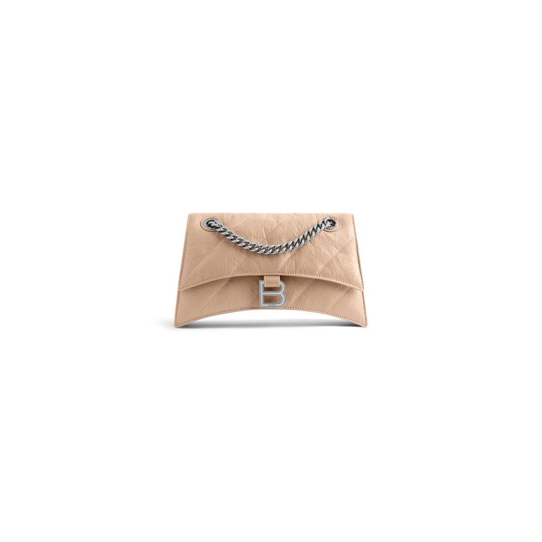 Women's Crush Small Chain Bag Quilted  in Beige - 5