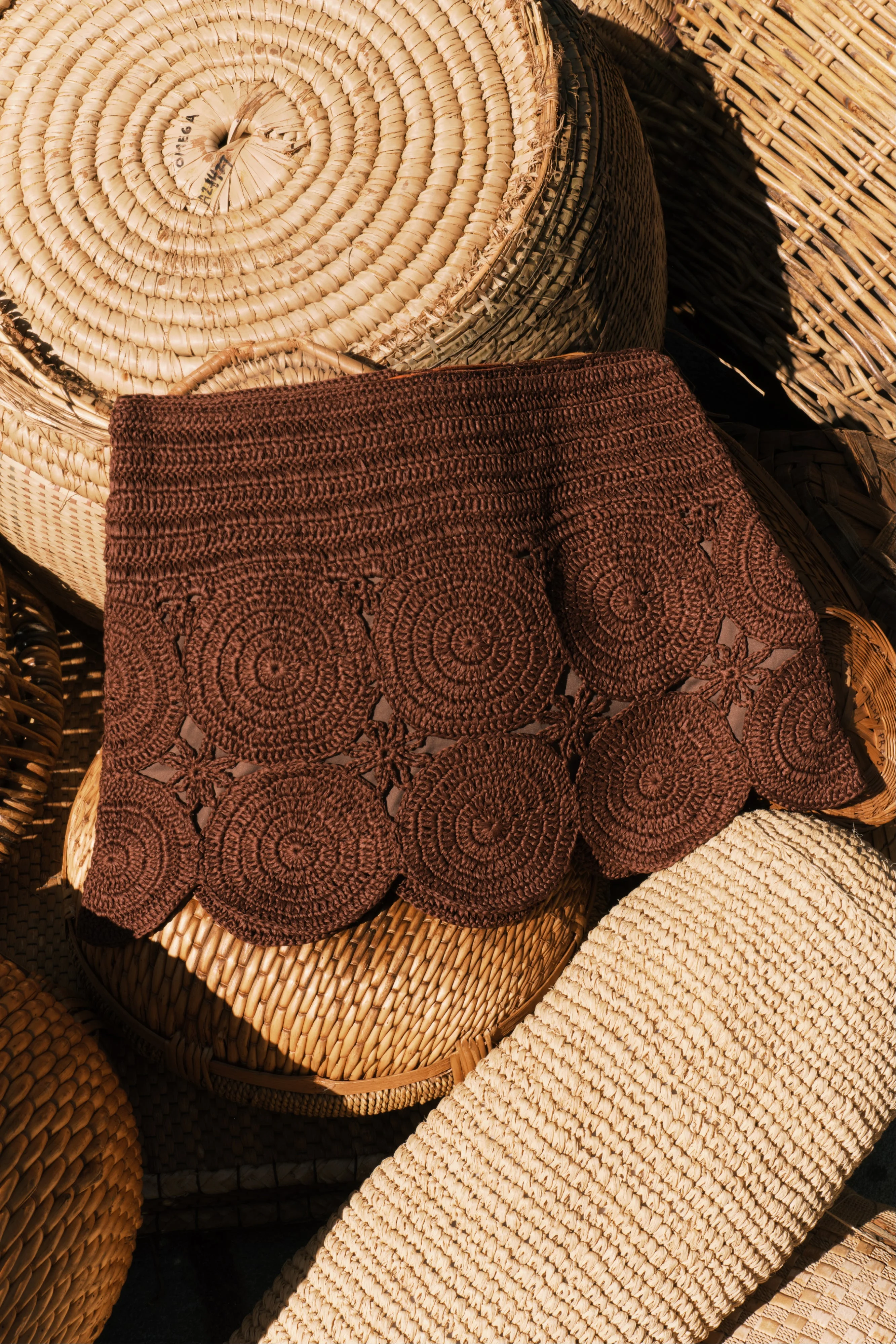 Beep Beep Mini Skirt In Choco Brown - 1