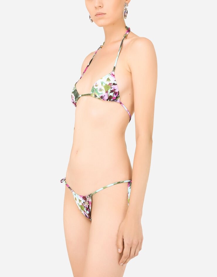 Bluebell-print triangle bikini - 3