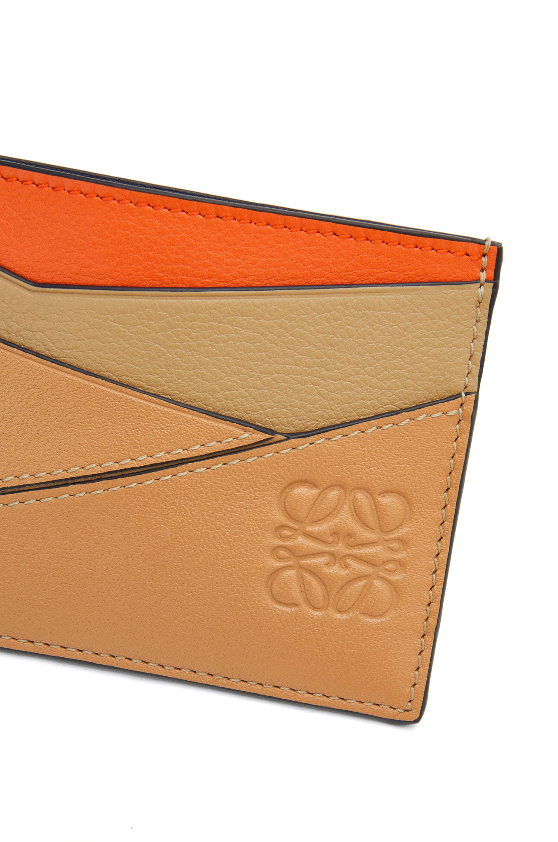 Puzzle plain cardholder in classic calfskin - 4