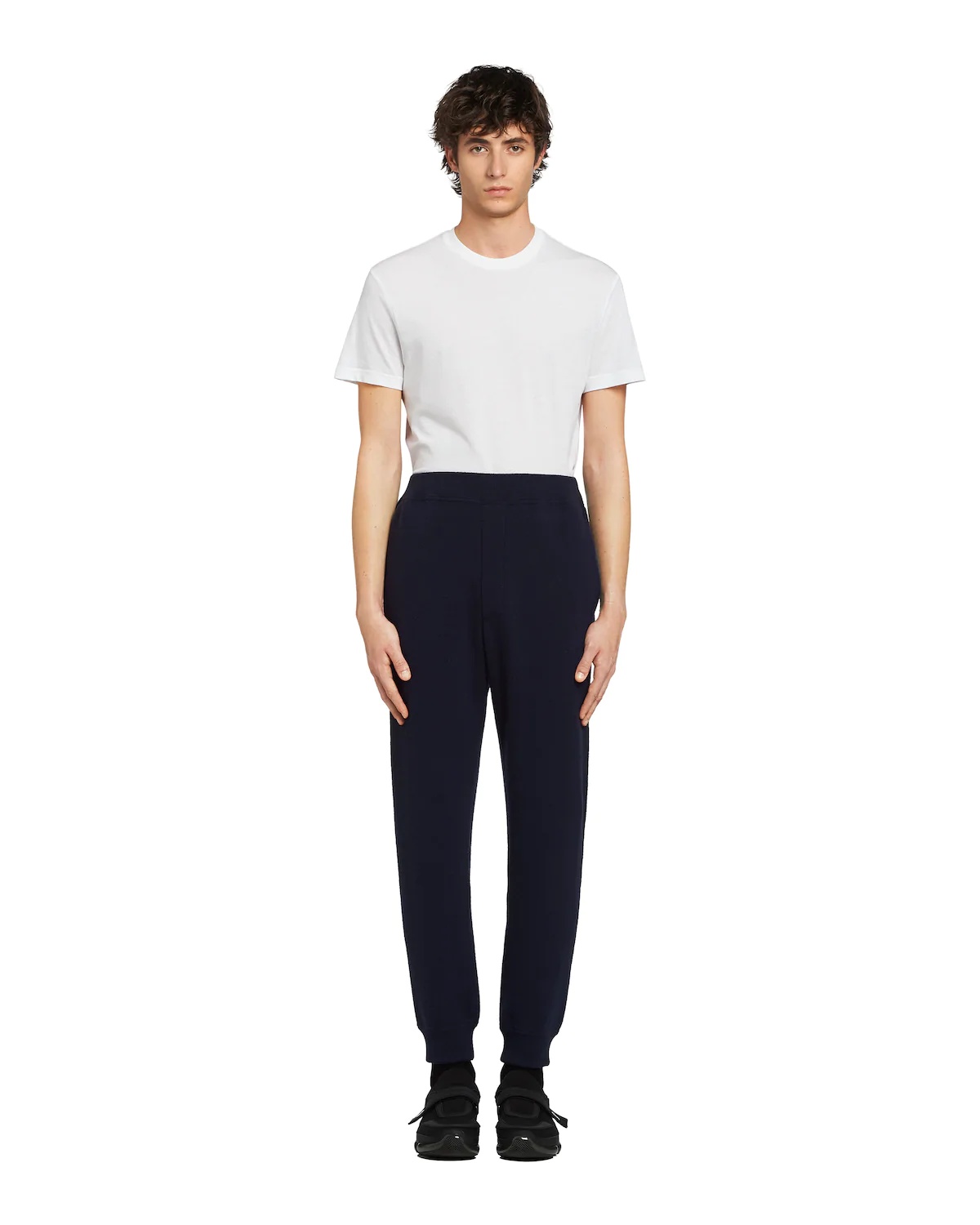 Wool and cashmere jogging pants - 4