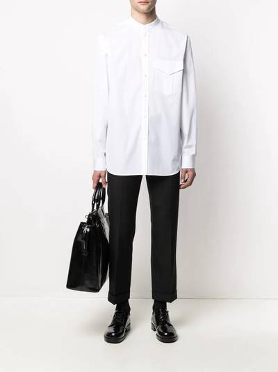 Jil Sander mandarin-collar cotton-poplin shirt outlook