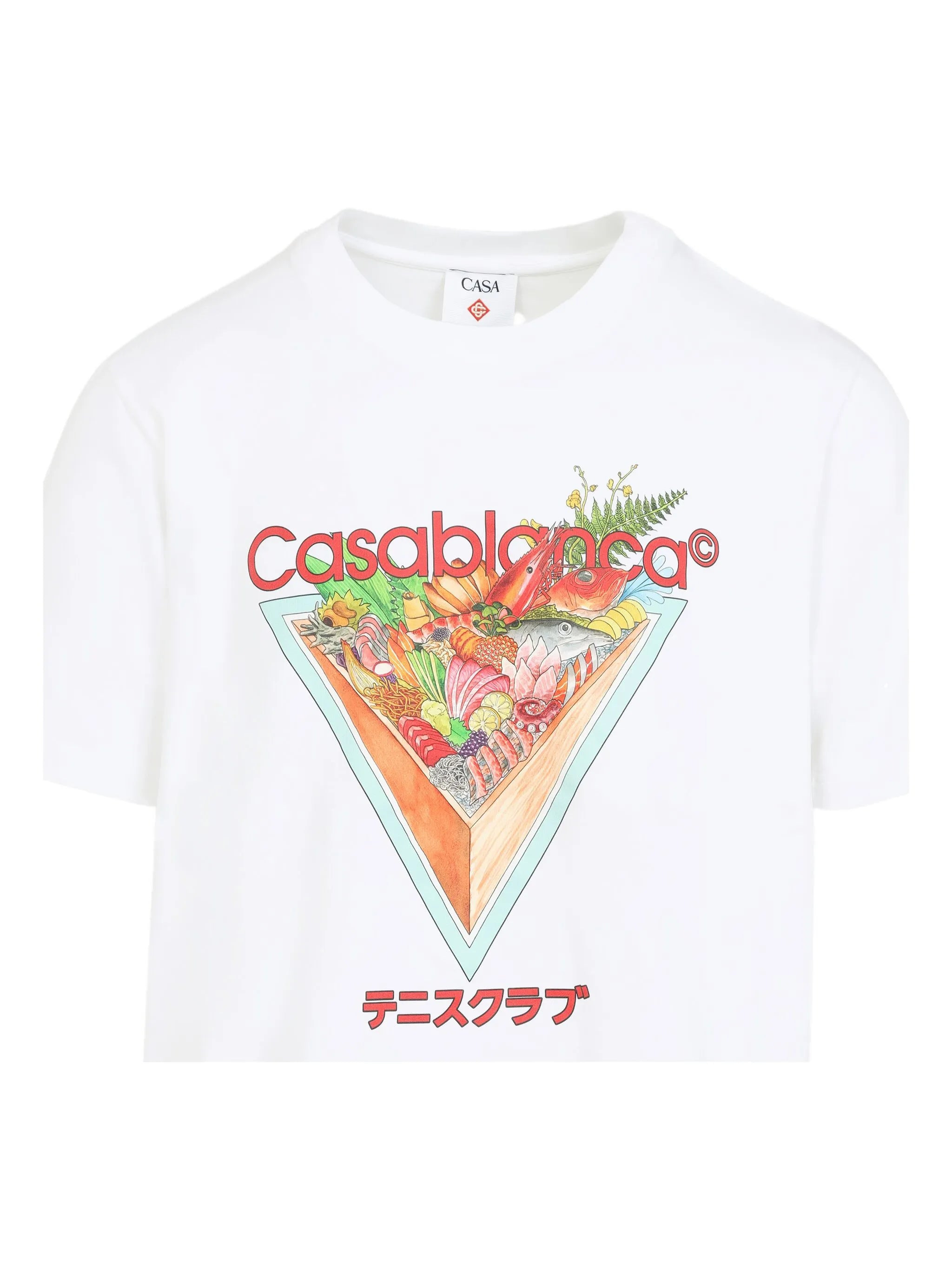 Casablanca Tennis Club Icon Triangle-print Graphic T-shirt - 4