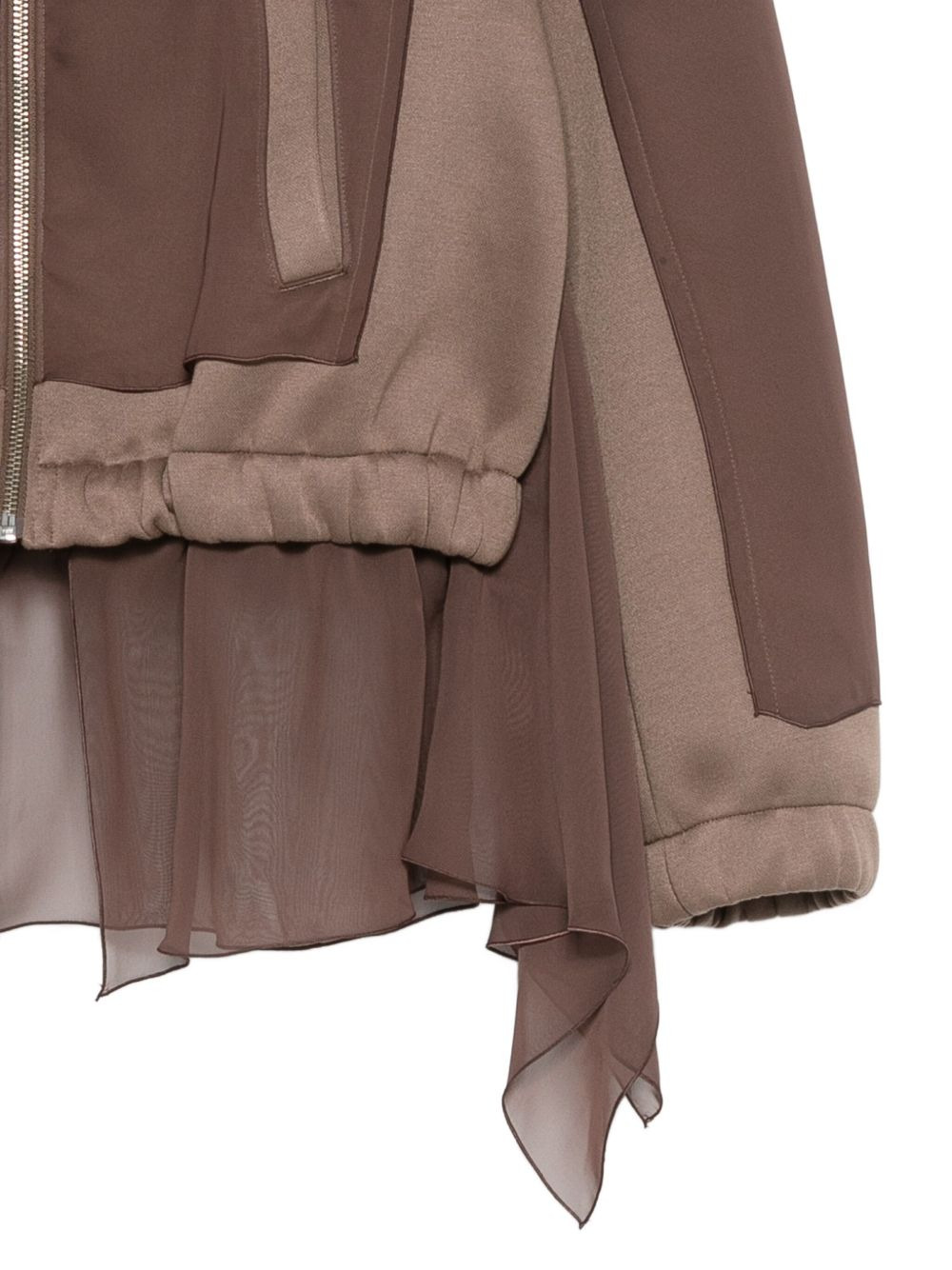 draped-panel bomber jacket - 3