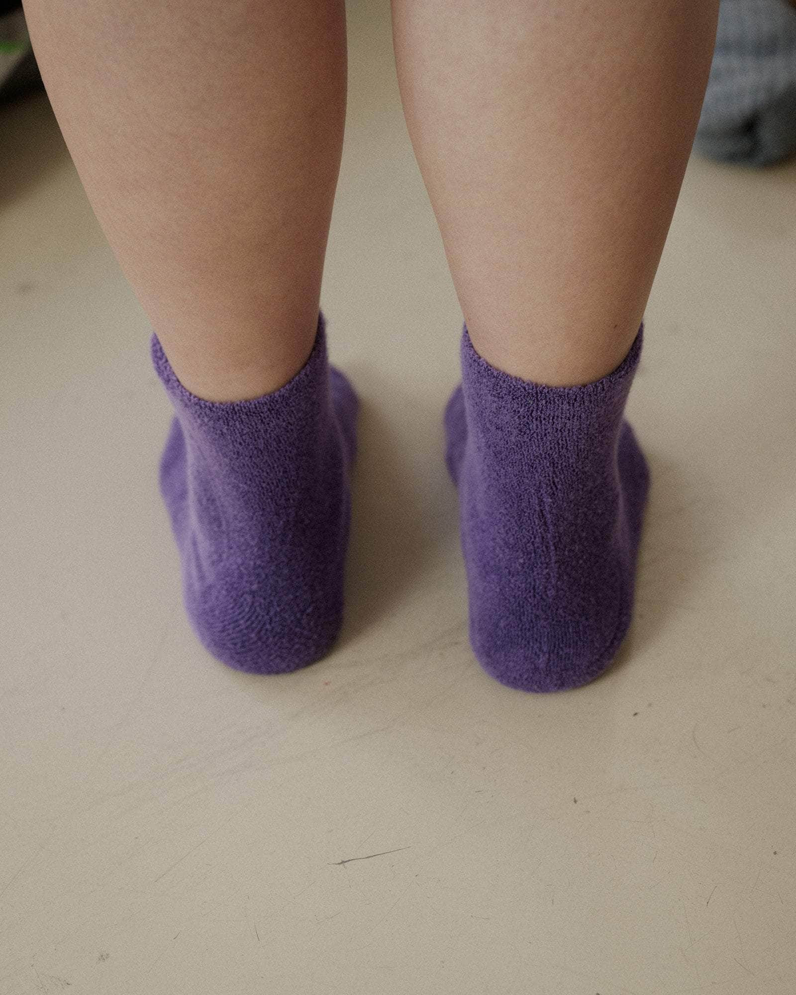 Buckle Overankle Socks - Textured Organic Cotton - 4