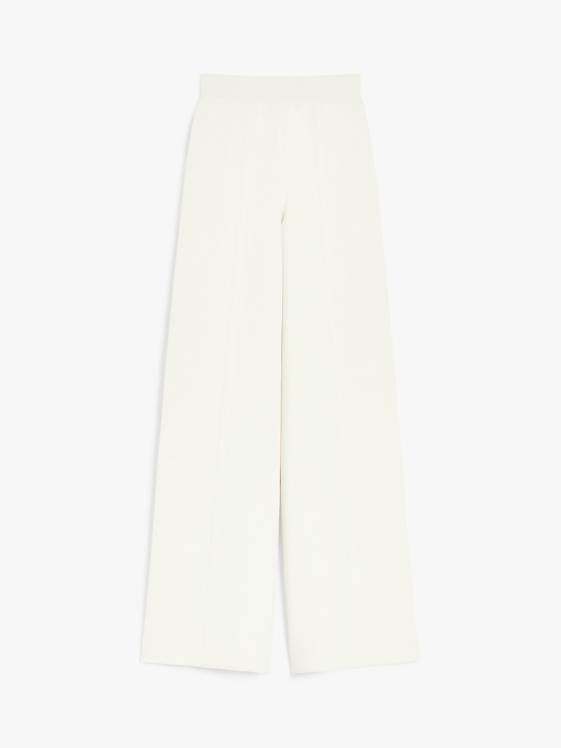 ASSIRO Wide-leg viscose knit trousers 1