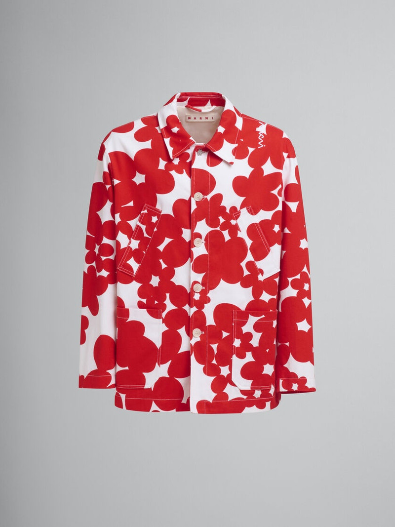 RED AND WHITE DILLIES PRINT JACKET - 1