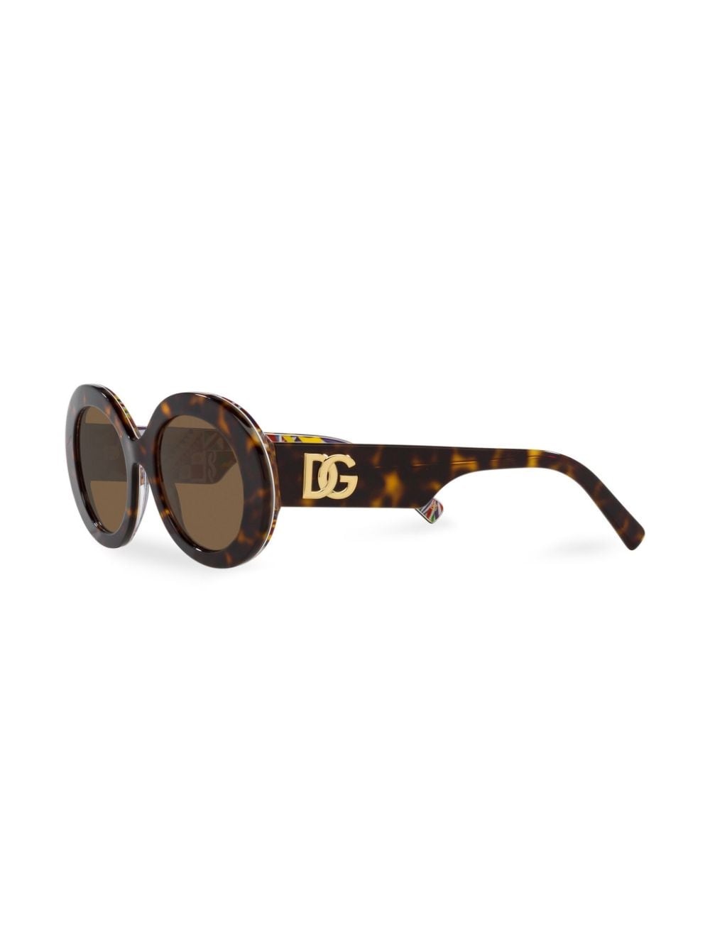 tortoiseshell-effect round-frame sunglasses - 2