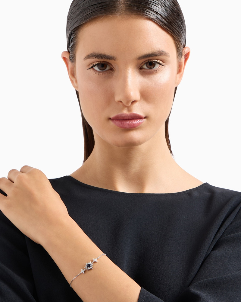 EMPORIO ARMANI STERLING SILVER STATION BRACELET outlook