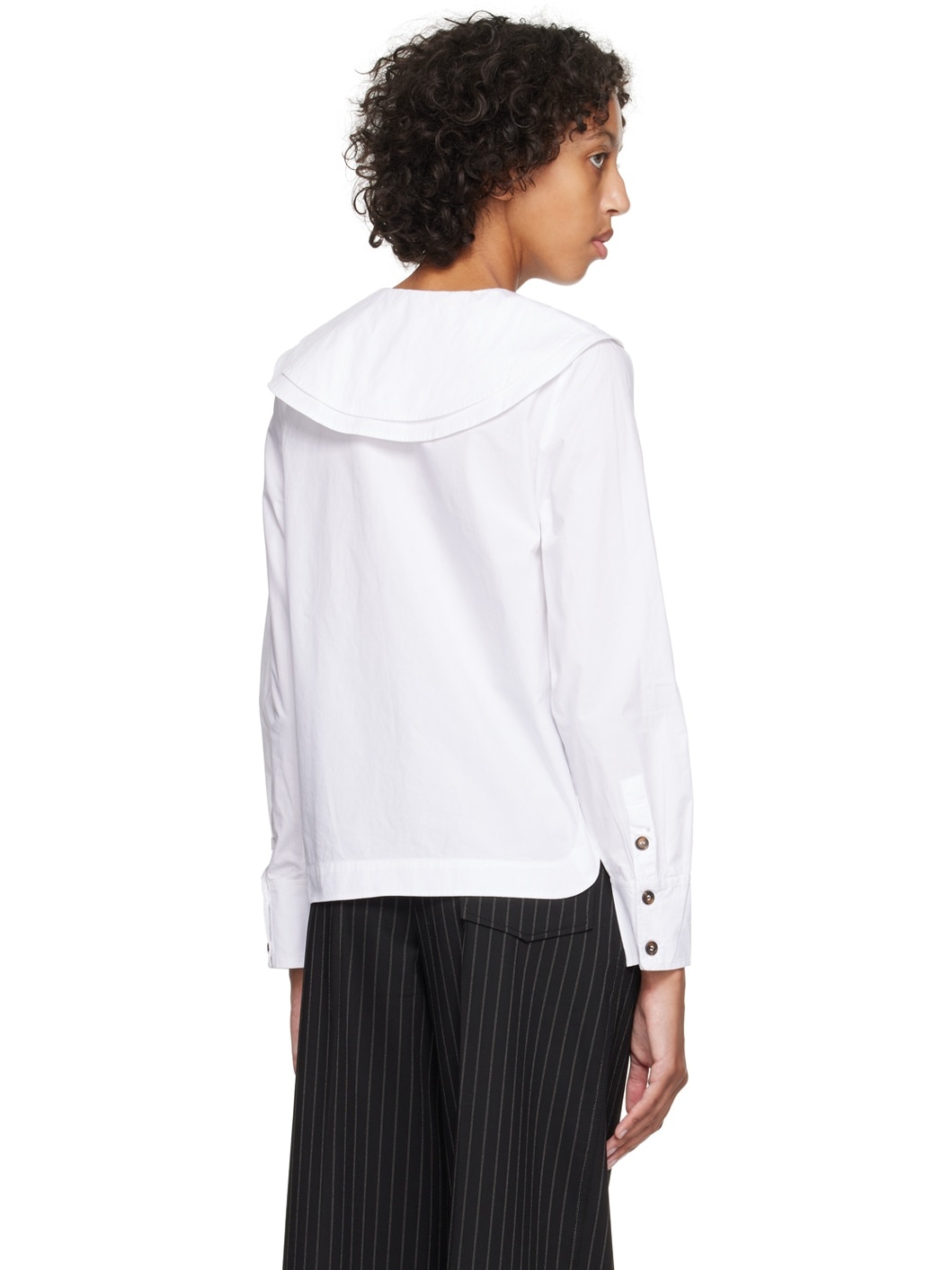 White Double Collar Shirt - 3