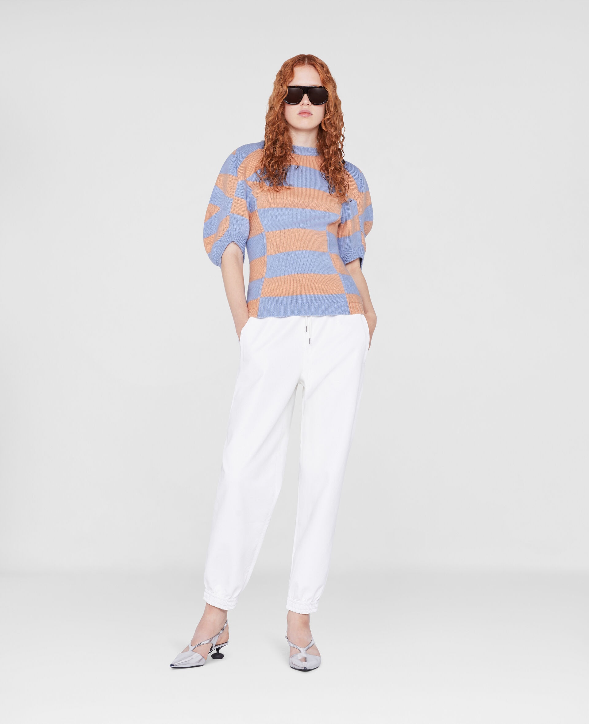 Puffed Sleeve Knit Sweater - 2