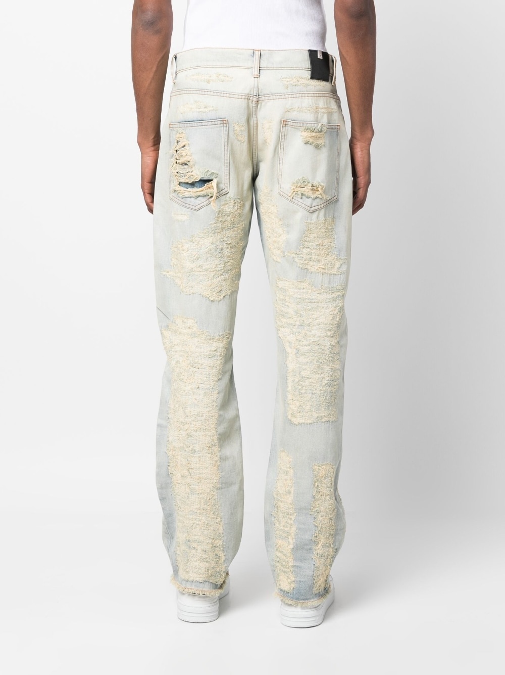 ripped mid-rise straight-leg jeans - 4